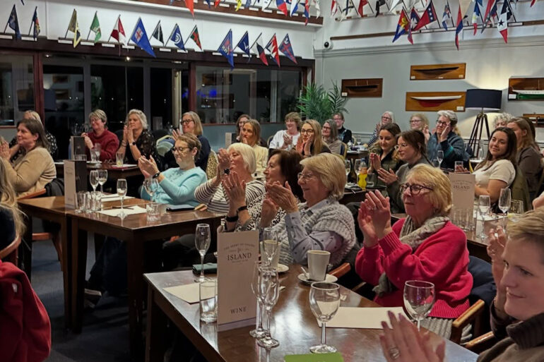 women in the audience of the Island Women Series event