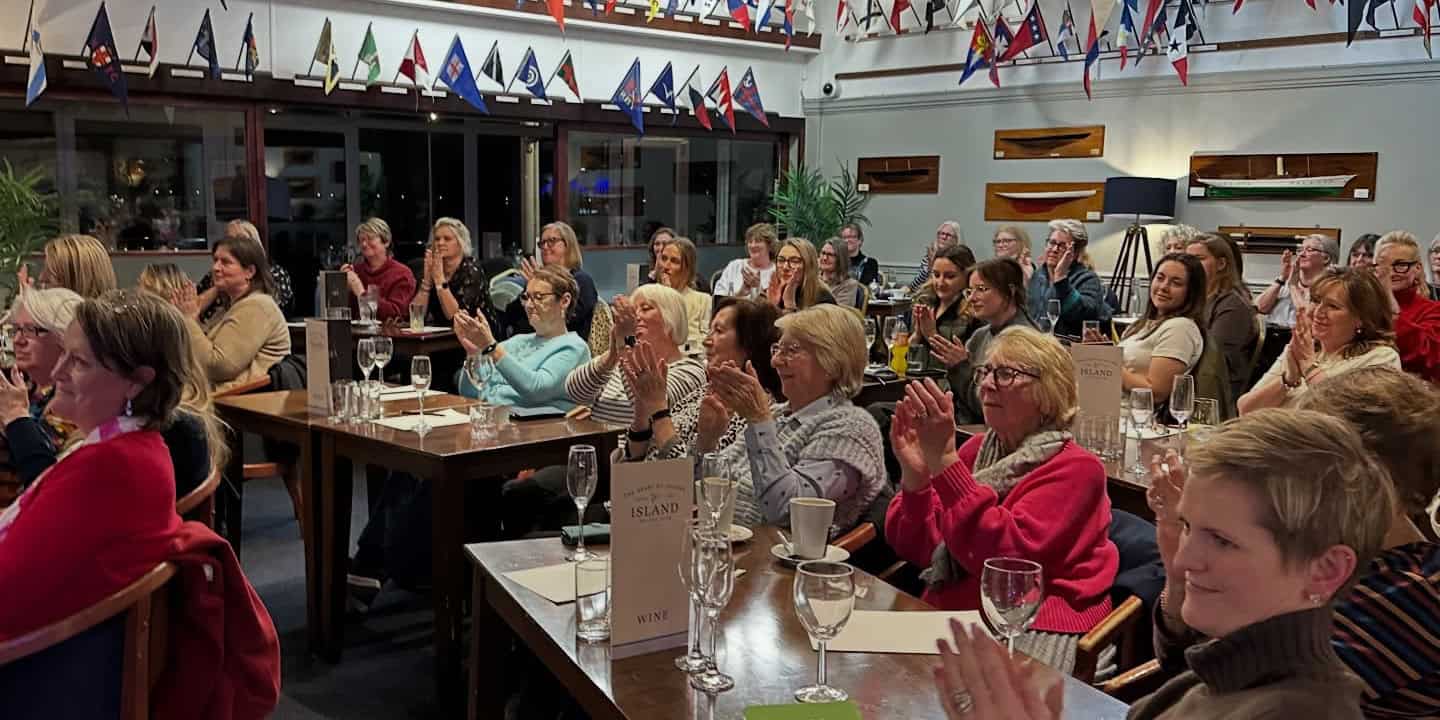 women in the audience of the Island Women Series event
