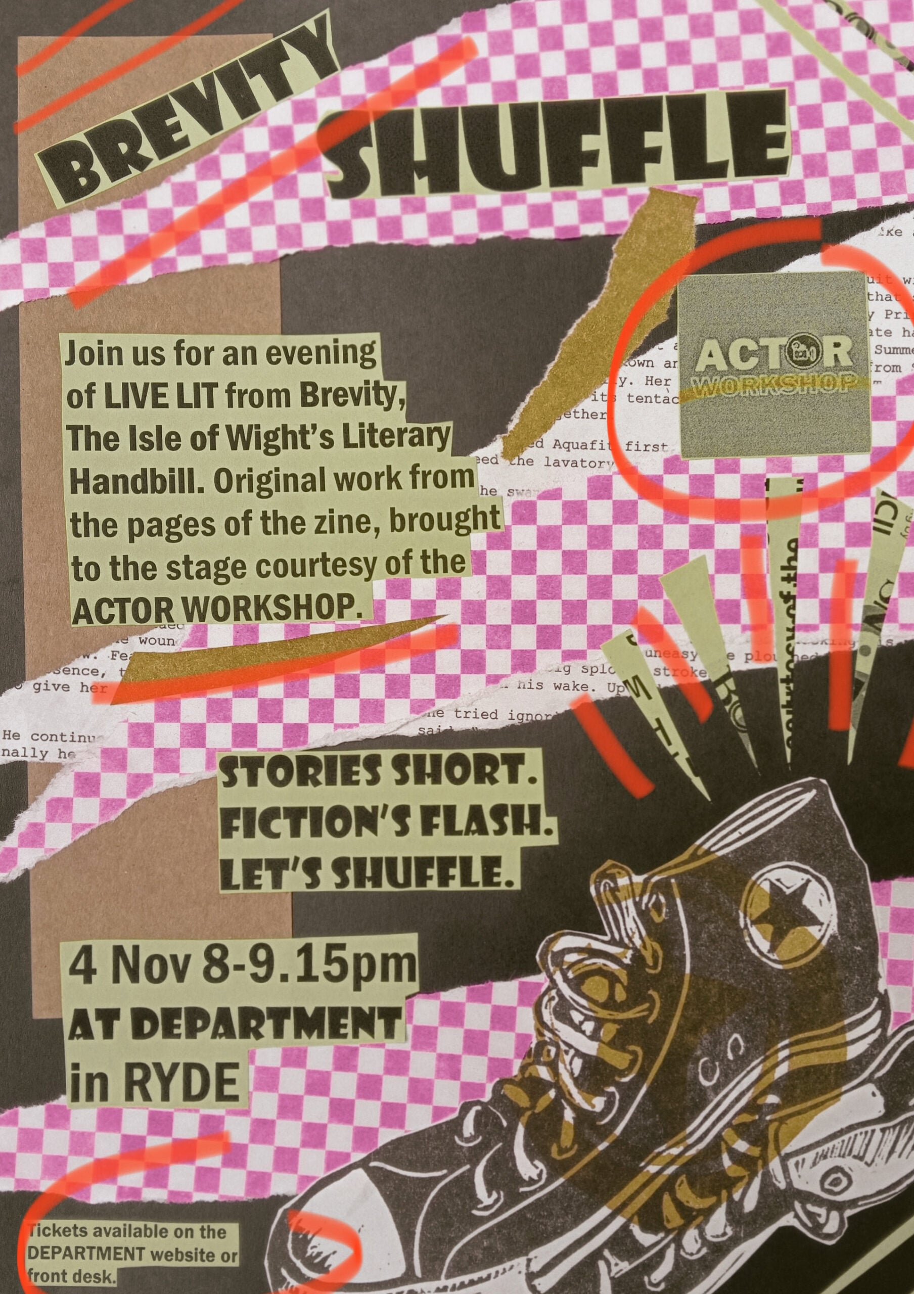 Poster for the brevity event, showing wording much the same as the article