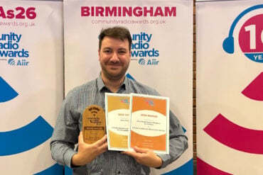 Kieren Thompson with the awards