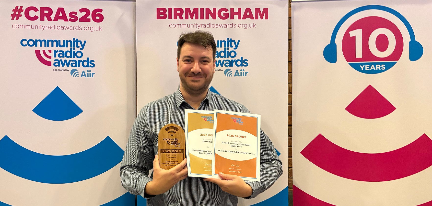 Kieren Thompson with the awards