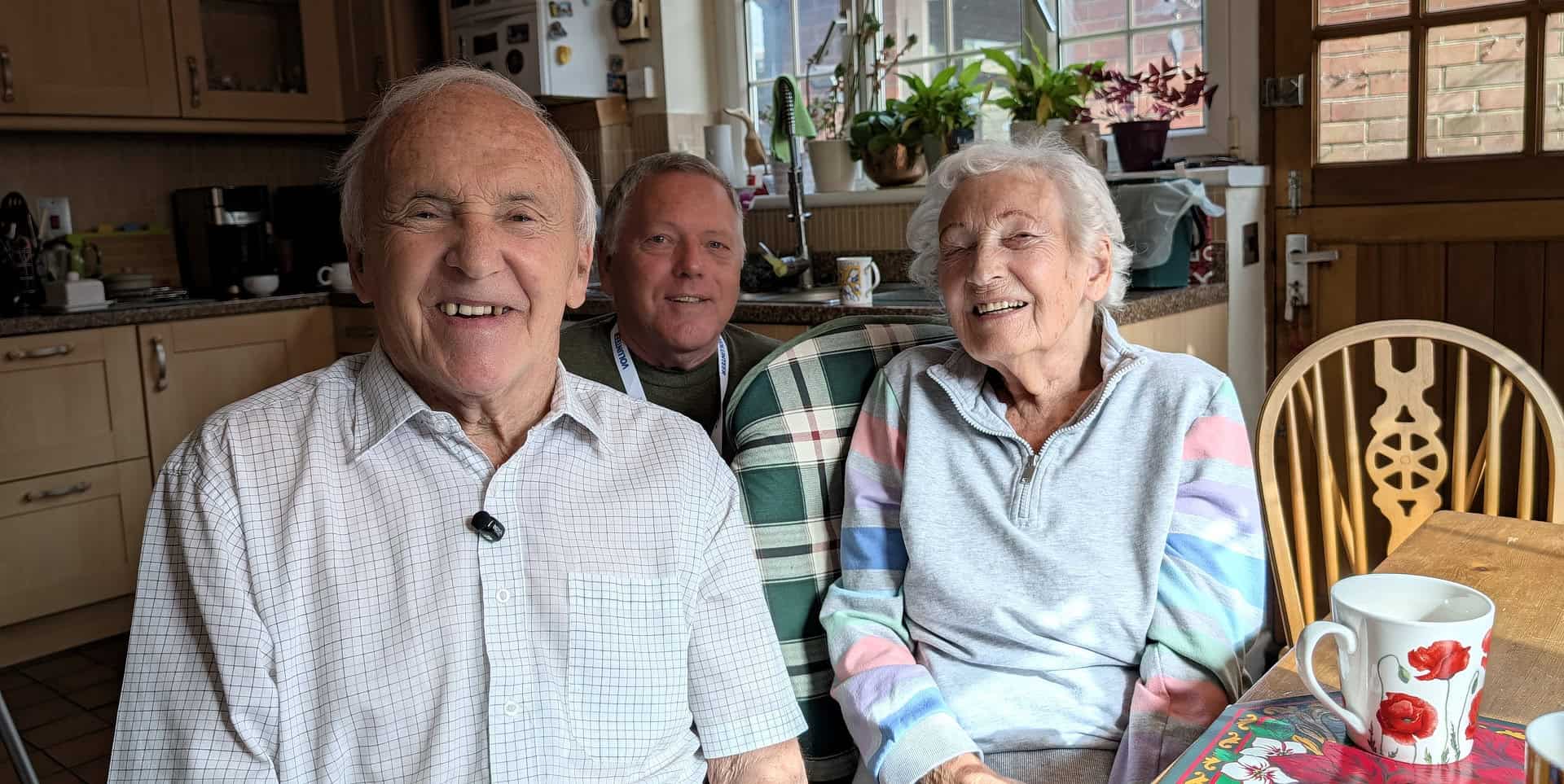 Stephen Matthews Age UK Isle of Wight Volunteer befriender with Gerry & Margaret Moglione