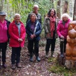 Howes Wood - One group of public ballot winners along with another local woodland owner, Helen Butler - our woodland manager & Eric the squirrel