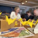 People making origami cranes at Sandown Town of Culture day