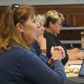 Joanna Smith in a council meeting