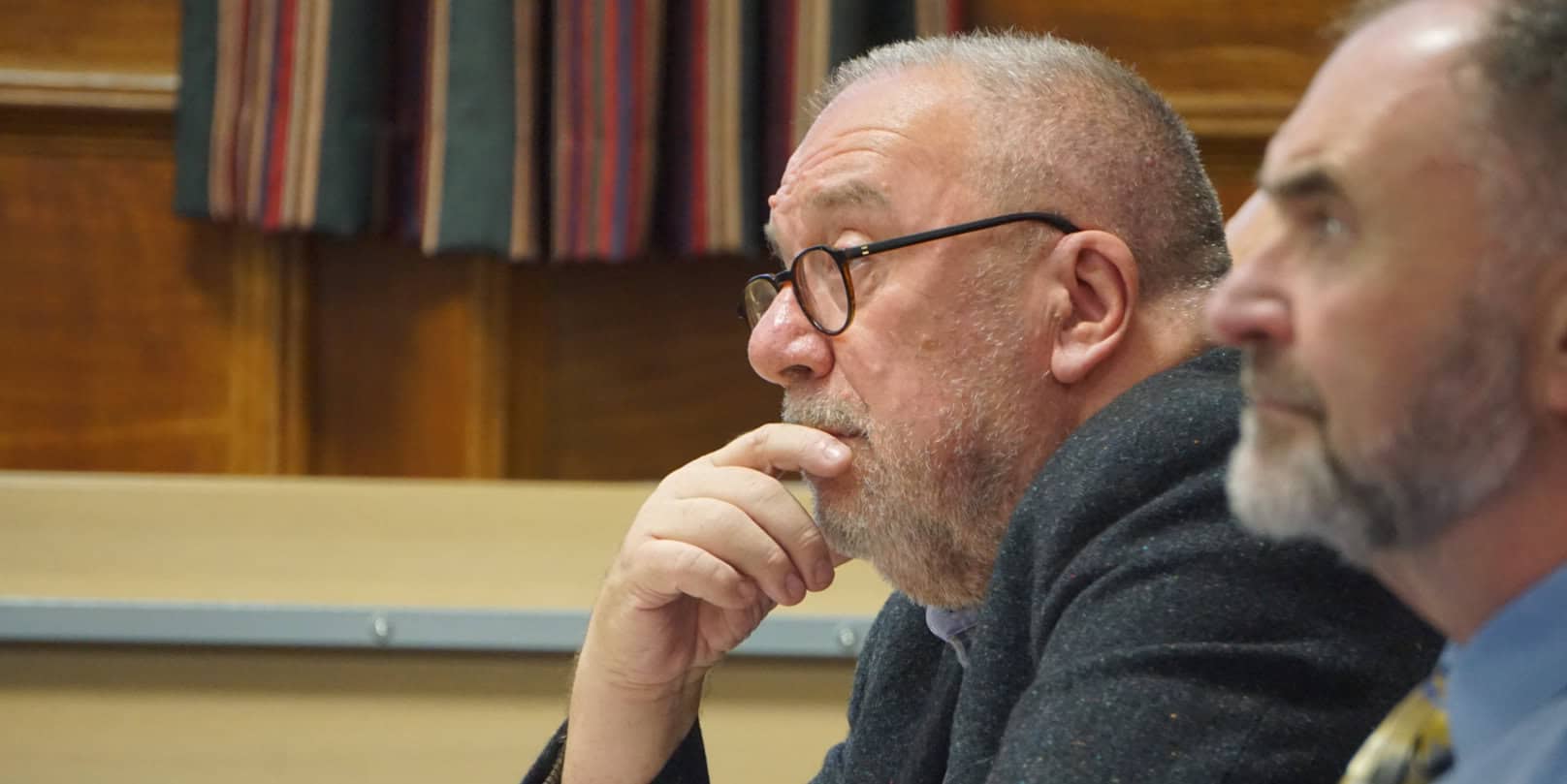 Mark Chiverton sitting in a council meeting