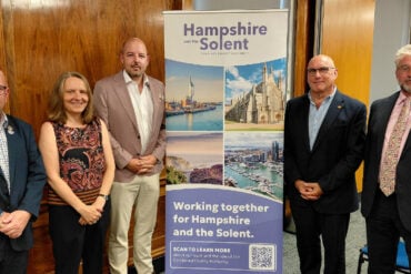 From left to right, Steve Pitt, Sarah Bogle, George Madgwick, Nick Adams-King and Jonathan Bacon