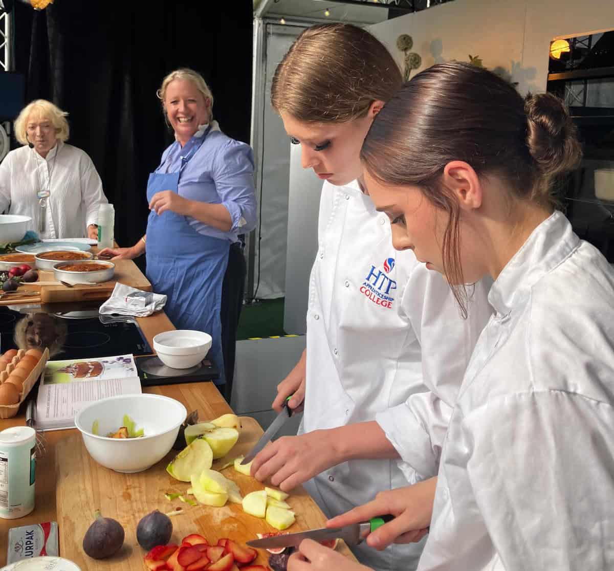 Miranda Gore Browne with students