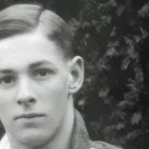 Close up of Peter Drew at Marlborough College in 1929