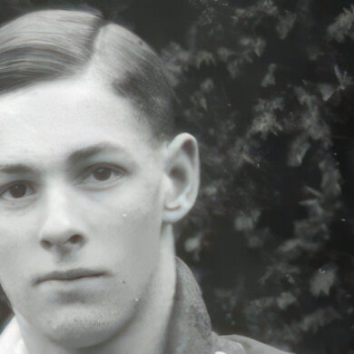 Close up of Peter Drew at Marlborough College in 1929