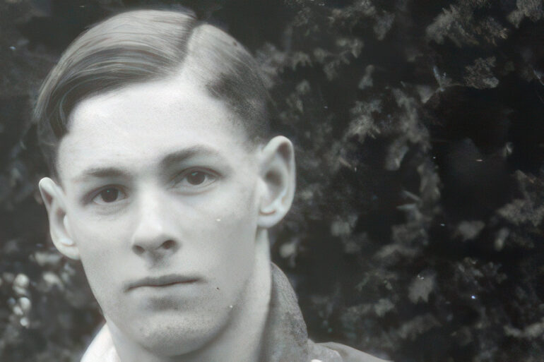 Close up of Peter Drew at Marlborough College in 1929