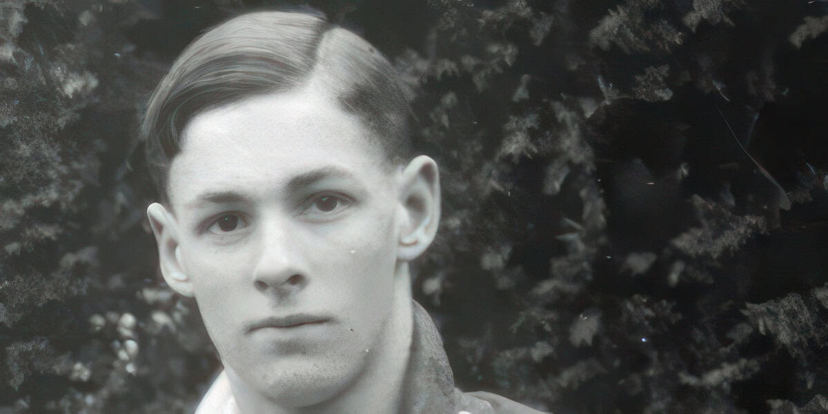 Close up of Peter Drew at Marlborough College in 1929