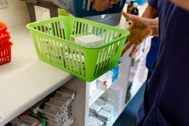 Photo of pharmacist making up a prescription