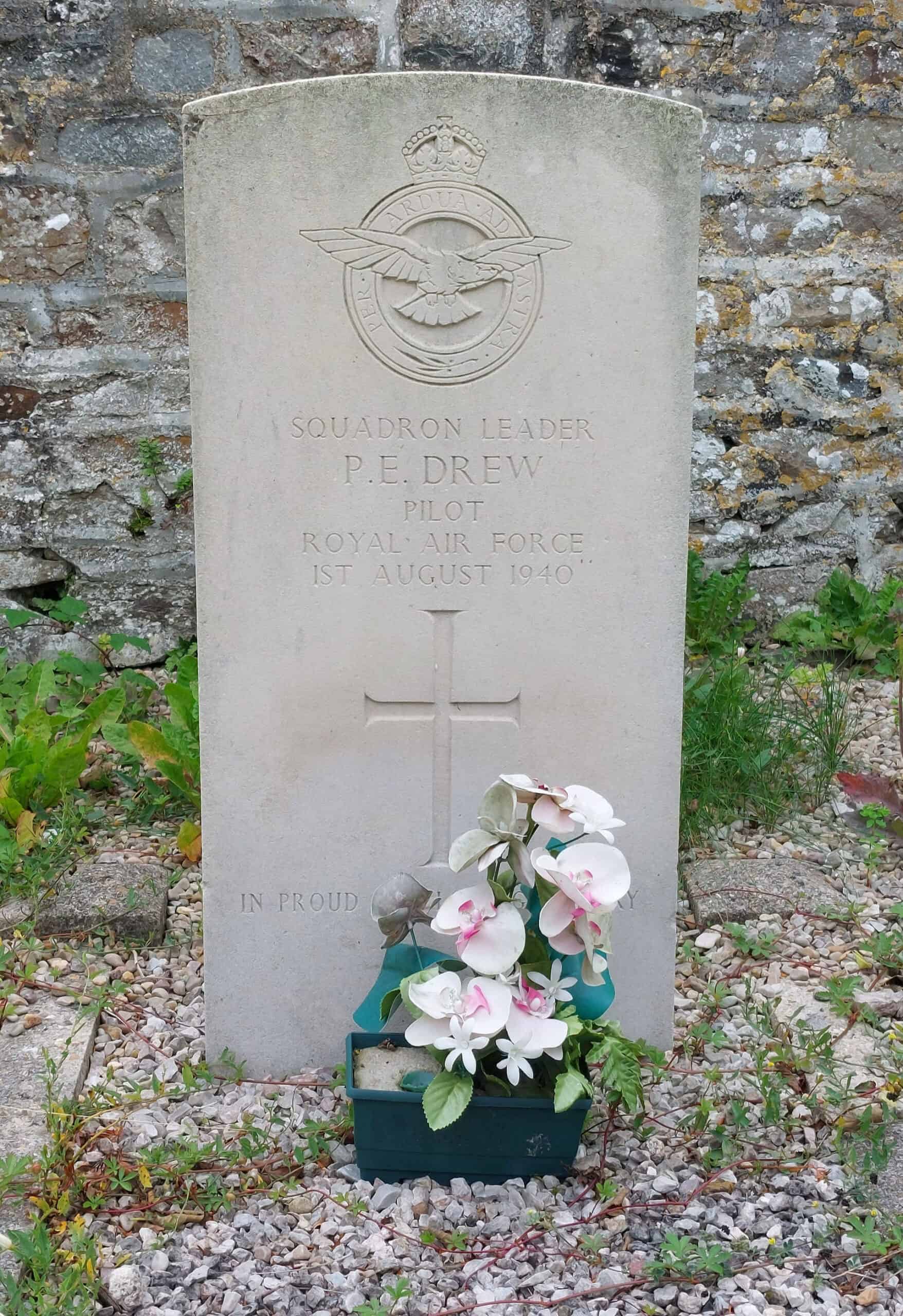 Photo close up of Peter's grave at Biville Churchyard in Normandy, France