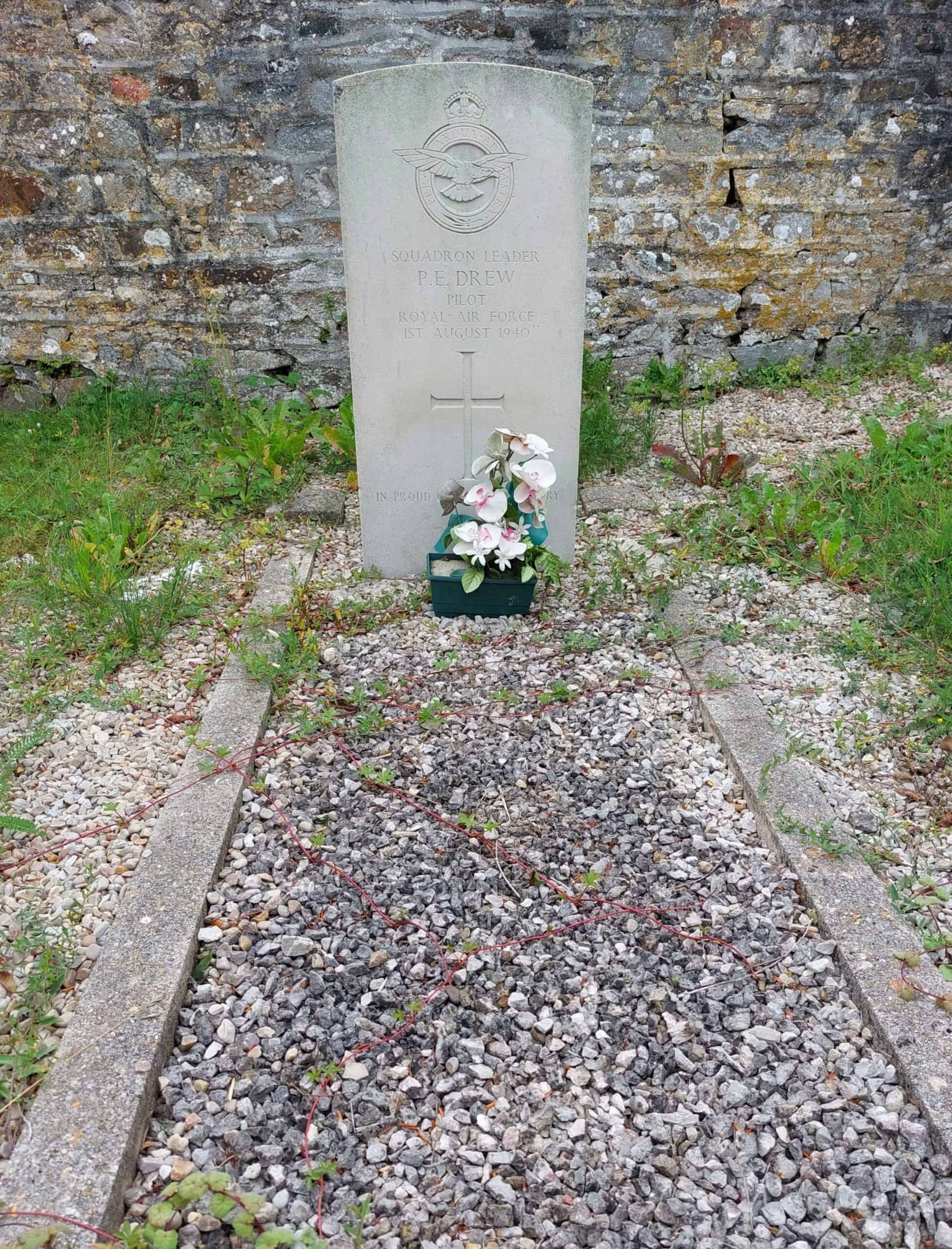 Photo of Peter's grave at Biville Churchyard in Normandy, France