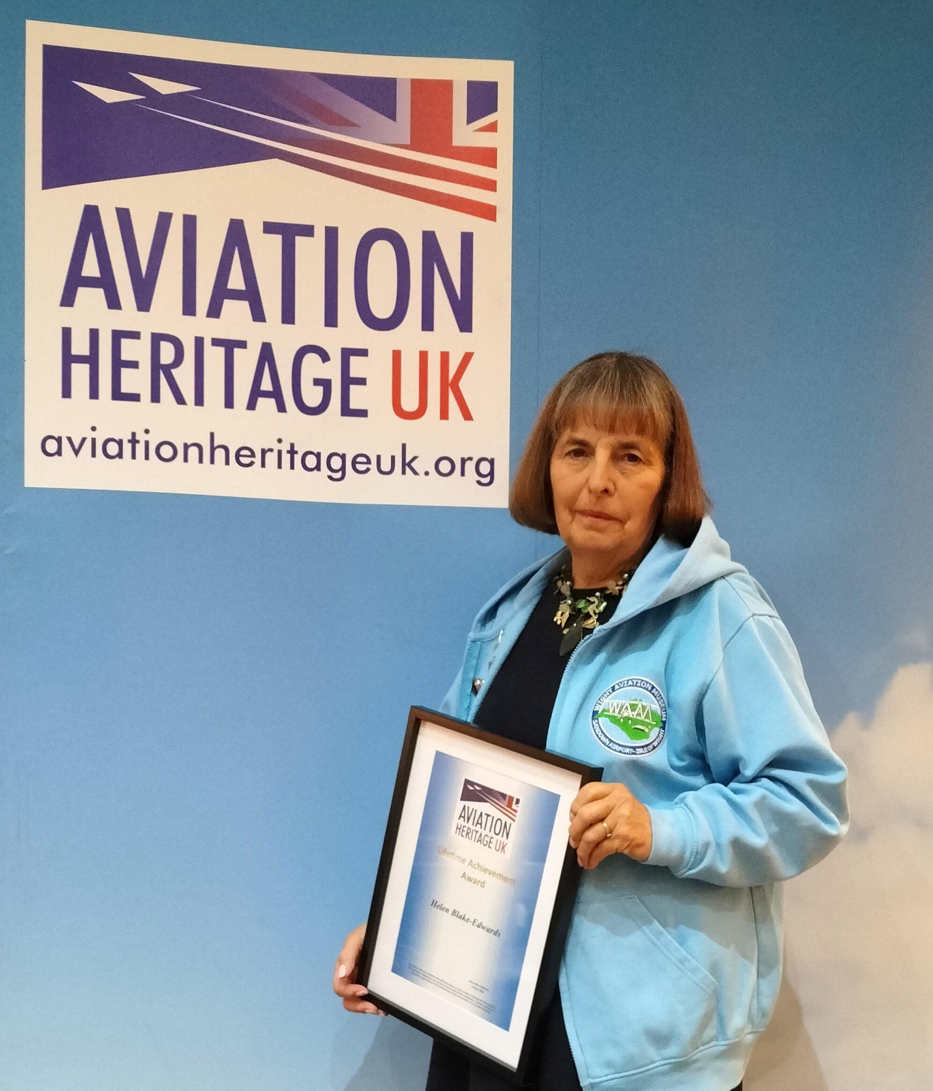 Helen Blake with her Lifetime Achievement Award