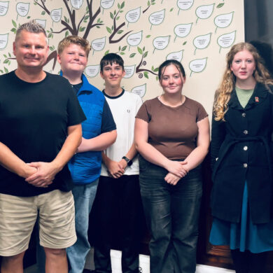 Youth Council with Ian Dore on visit to the council