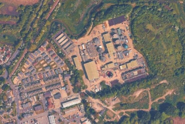 aerial view of sandown water treatment works