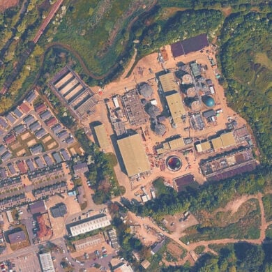 aerial view of sandown water treatment works
