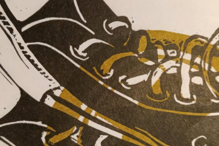 brevity shuffle illustration of a sneaker