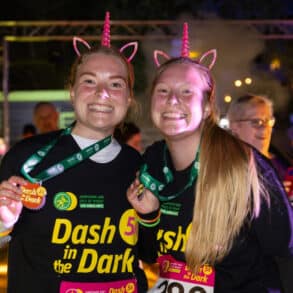 participants in dash in the dark for air ambulance