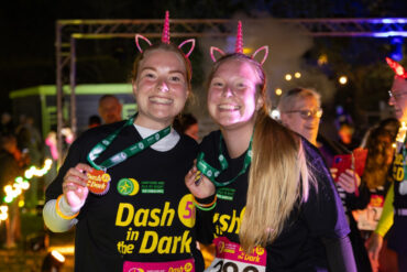 participants in dash in the dark for air ambulance
