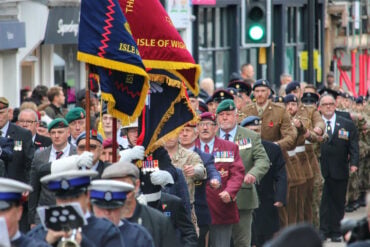 remembrance parade in Newport