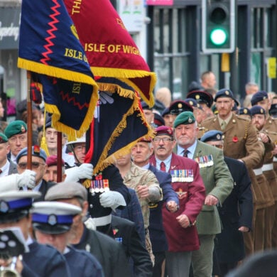 remembrance parade in Newport