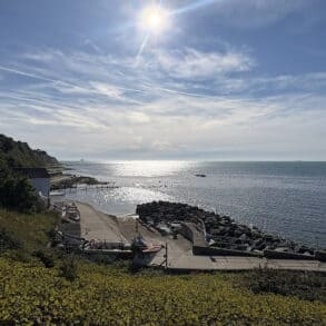 Looking down onto wheelers bay