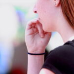 woman looking concerned